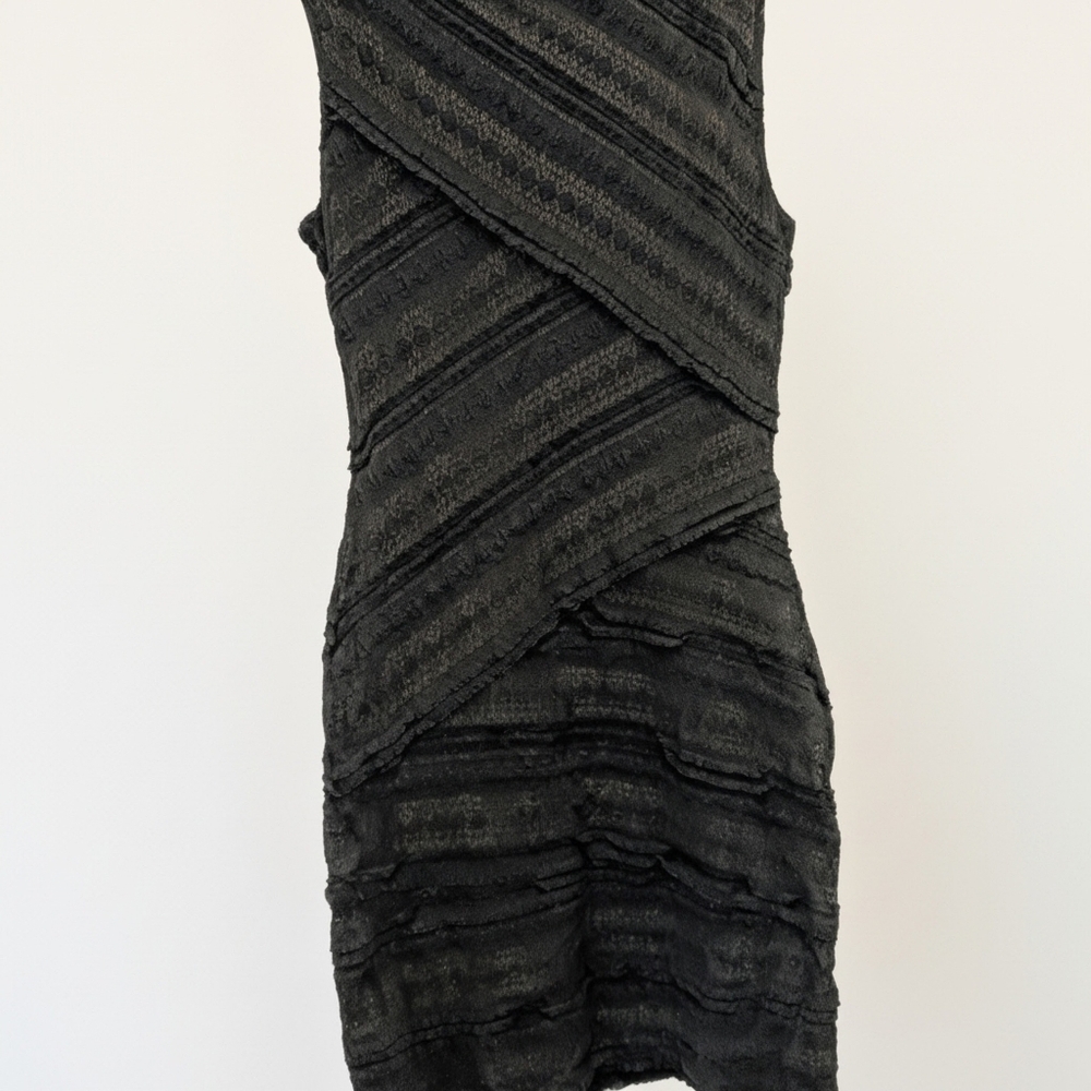 Max Studio Sexy Black Lace Bodycon Dress